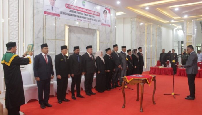Bupati Safar Ambil Sumpah 11 Pejabat Eselon II Pemkab Abdya