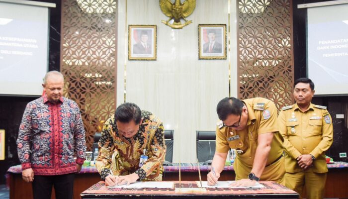 Tingkatkan Pertumbuhan Ekonomi, Pemkab Deliserdang Dan BI Tandatangani MoU