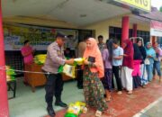 Bantu Masyarakat, Polsek Besitang Kembali Gelar Pasar Pangan Murah