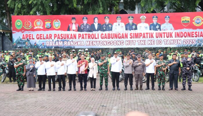 Wali Kota Binjai Ikuti Apel Gelar Pasukan Patroli Gabungan Jelang HUT Ke-80 TNI