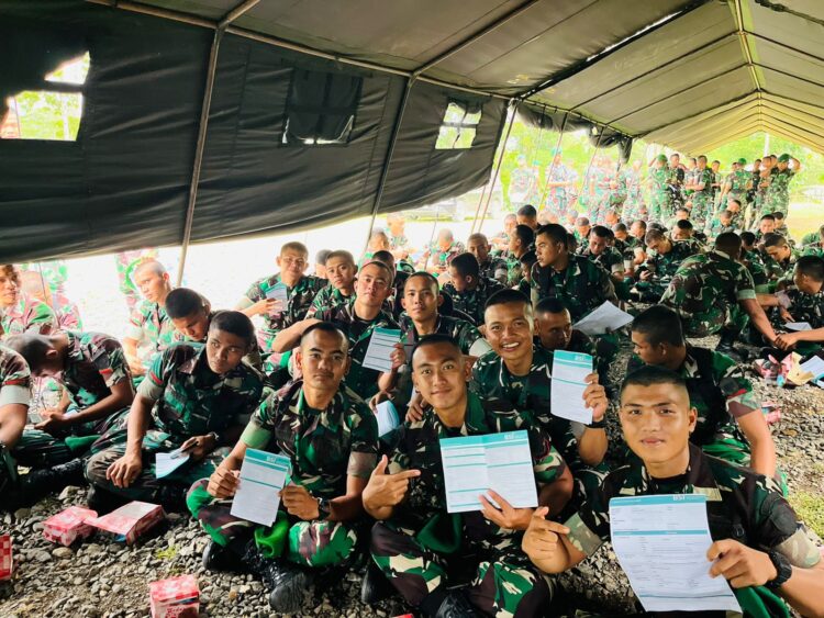 Prajurit TP-857/GG Ikuti Sosialisasi Tabungan Emas