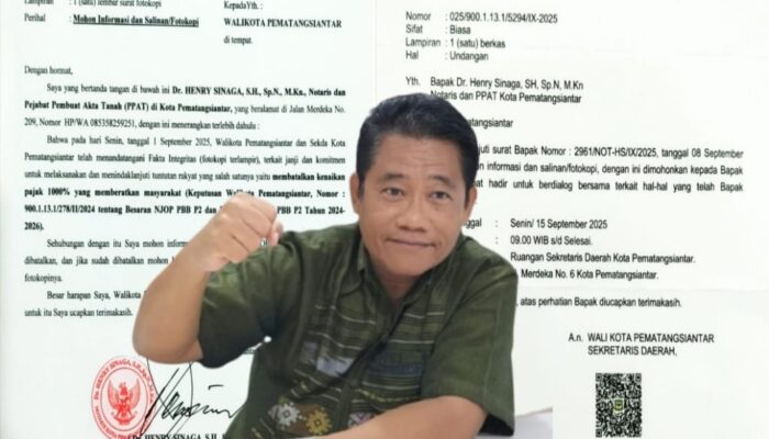 Kenaikan NJOP 1.000% Di Pematangsiantar, Notaris Diundang Dialog