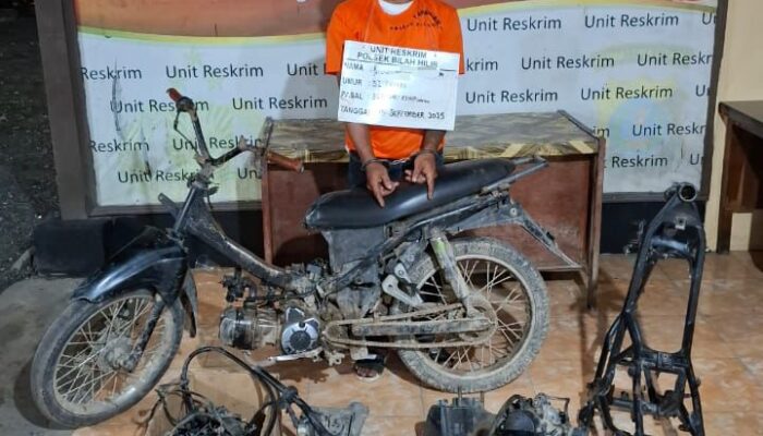 Pencuri Sepeda Motor Ditangkap Polsek Bilah Hilir