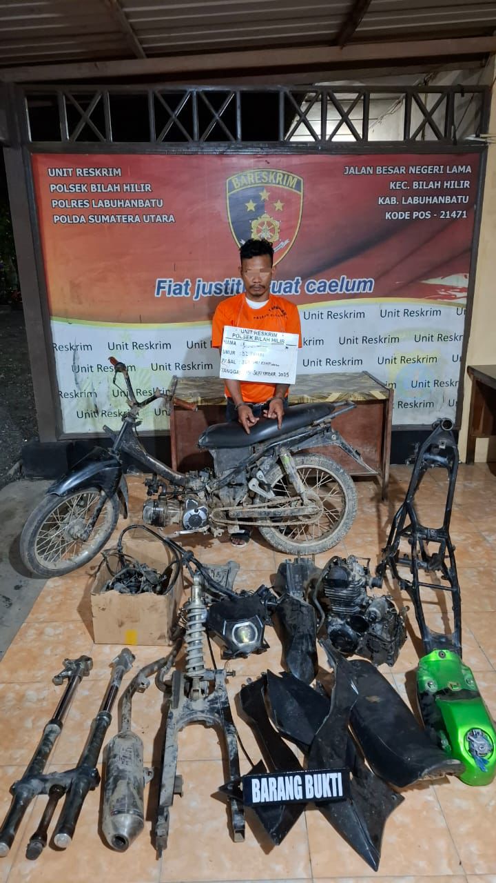 Pencuri Sepeda Motor Ditangkap Polsek Bilah Hilir
