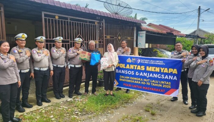 Sat Lantas Polres L. Batu Anjangsana Ke Purnawirawan Polri