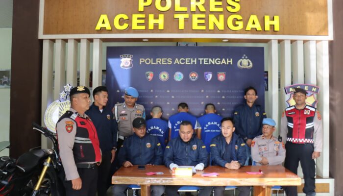 Tiga Pemuda Aceh Tengah Jadi Tersangka Curanmor, 7 Sepeda Motor Jadi Barang Bukti
