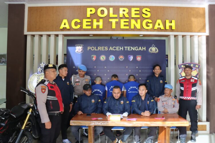 Tiga Pemuda Aceh Tengah Jadi Tersangka Curanmor, 7 Sepeda Motor Jadi Barang Bukti