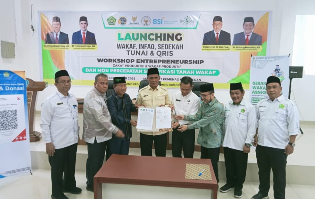 PCNU Kota Medan Inisiasi MoU Multilateral Guna Percepatan Sertifikasi Wakaf Di Kota Medan