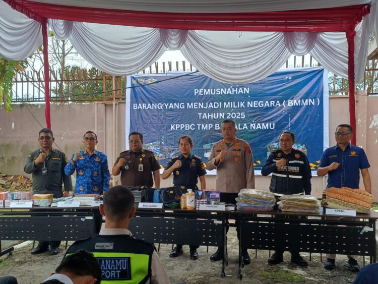 Ribuan Barang Ilegal Dimusnahkan Bea Dan Cukai Kualanamu, Tegaskan Komitmen Penegakan Hukum