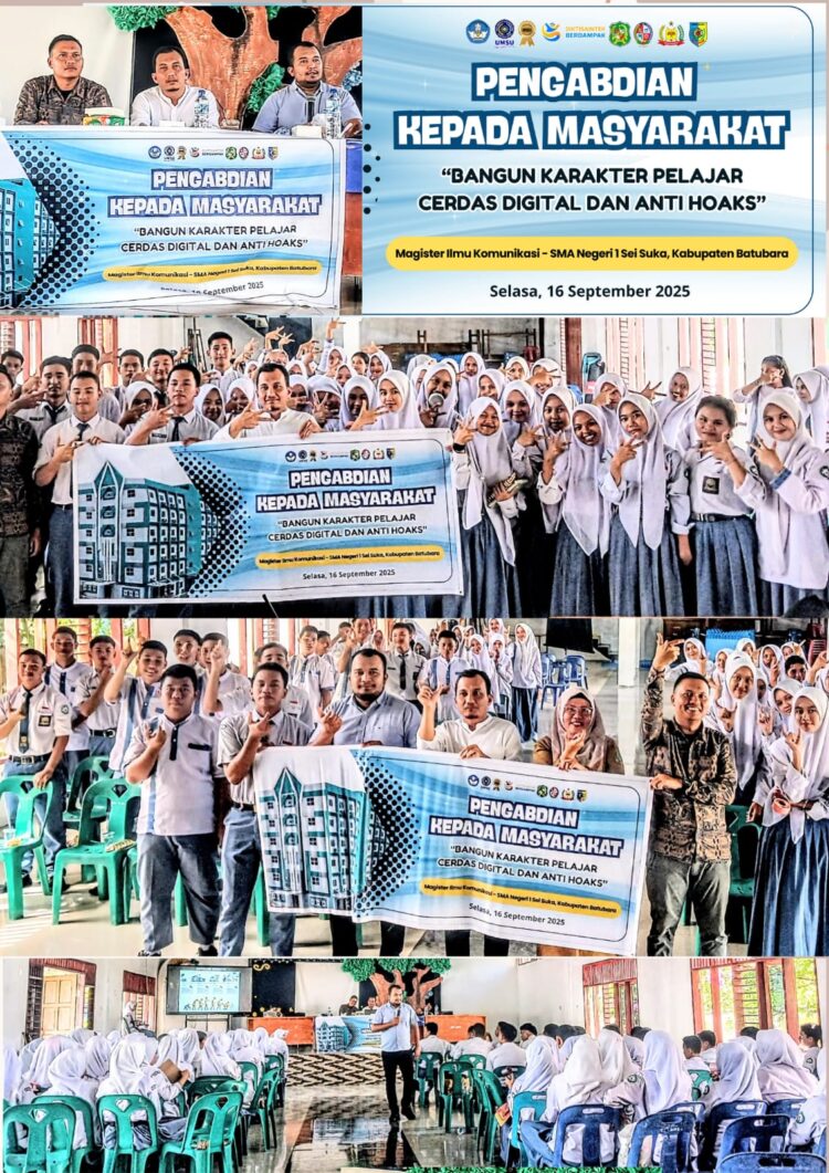 Magister Ilmu Komunikasi UMSU Bangun 100 Pelajar Batubara Jadi Generasi Cerdas Digital Dan Melek AI
