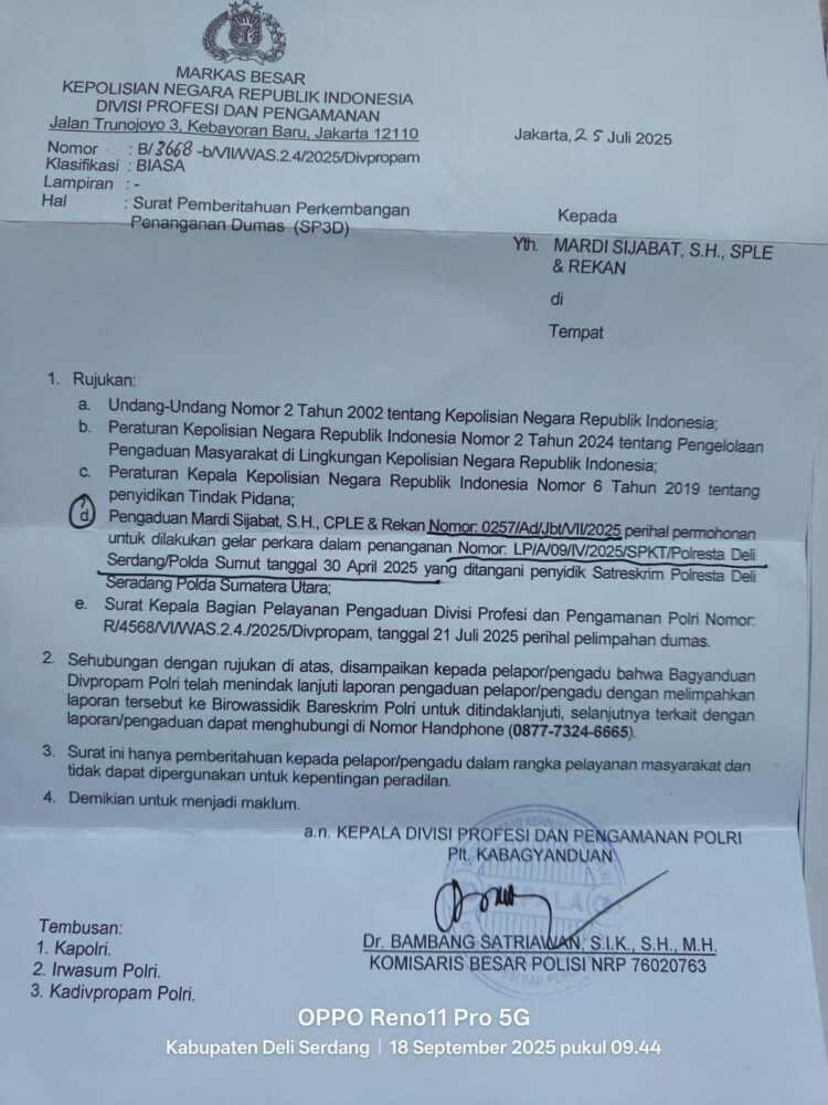 Didesak Kuasa Hukum, Polresta Deliserdang Gelar Perkara Kasus Ripin Di Polda Sumut