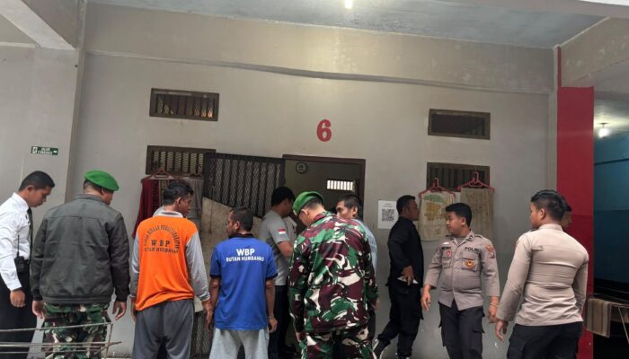 Rutan Humbahas Gelar Razia Gabungan, Sasar Halinar Di Kamar WBP