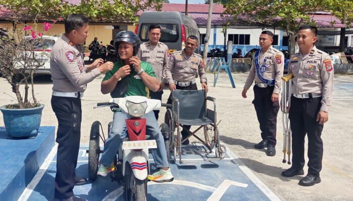 Wagito Difabel Dapat SIM D Dari Satlantas Polres Sergai