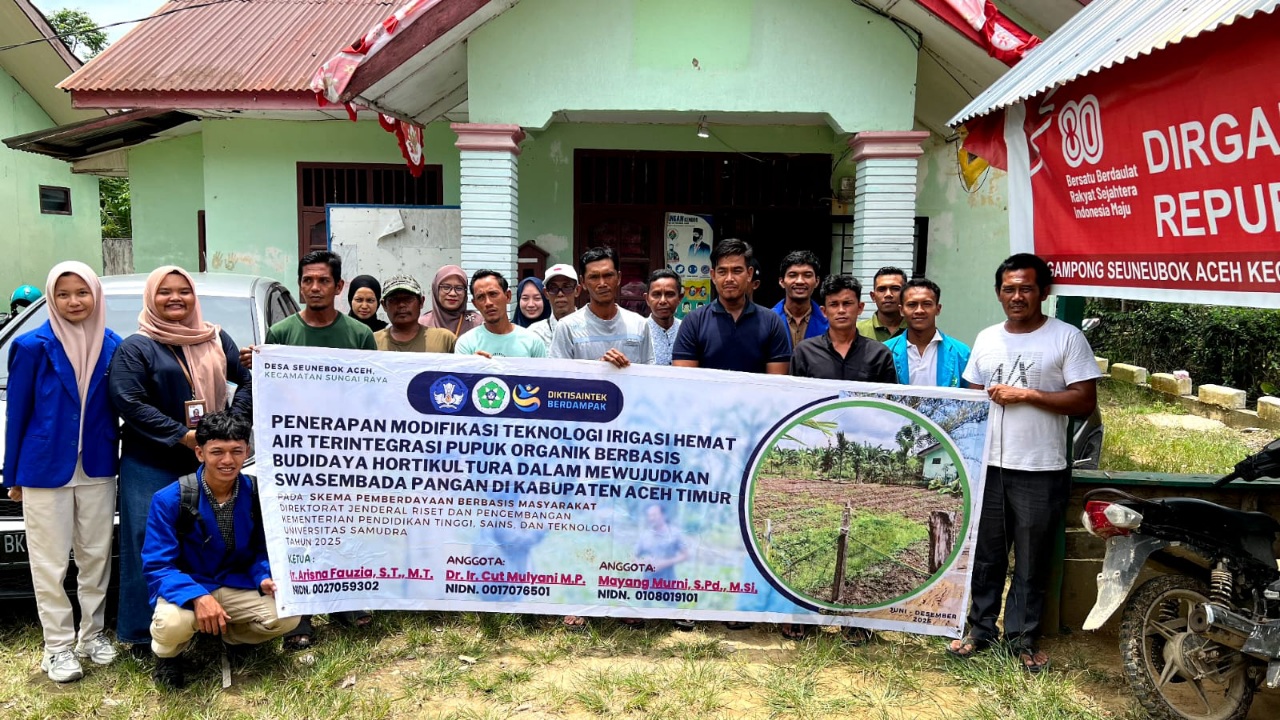 Dosen PKM Unsam Terapkan Teknologi Irigasi Hemat Air Dan Pupuk Organik Cair Di Aceh Timur