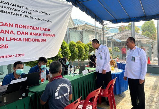 Kakanwil Ditjenpas Sumut Pantau Screening Paru-paru Warga Binaan