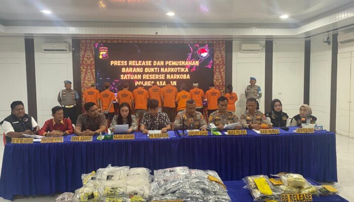 Polres Asahan Selamatkan 32.600 Jiwa, 8,6 Kg SS Gagal Edar