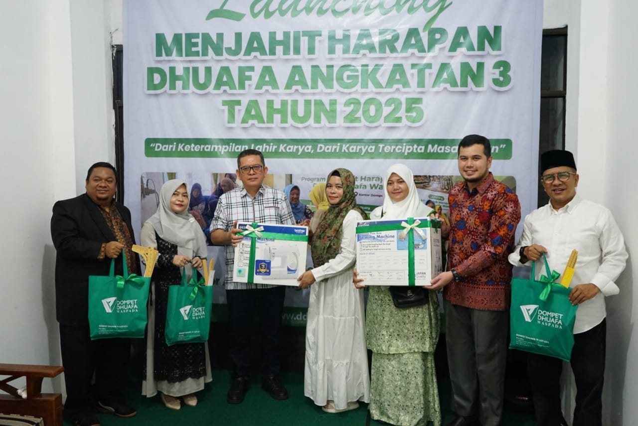 Dompet Dhuafa Waspada Luncurkan Program Menjahit Harapan Dhuafa Angkatan ke-3