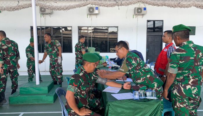 Kodim 0102 Pidie Gelar Donor Darah Sambut HUT Ke-80 TNI