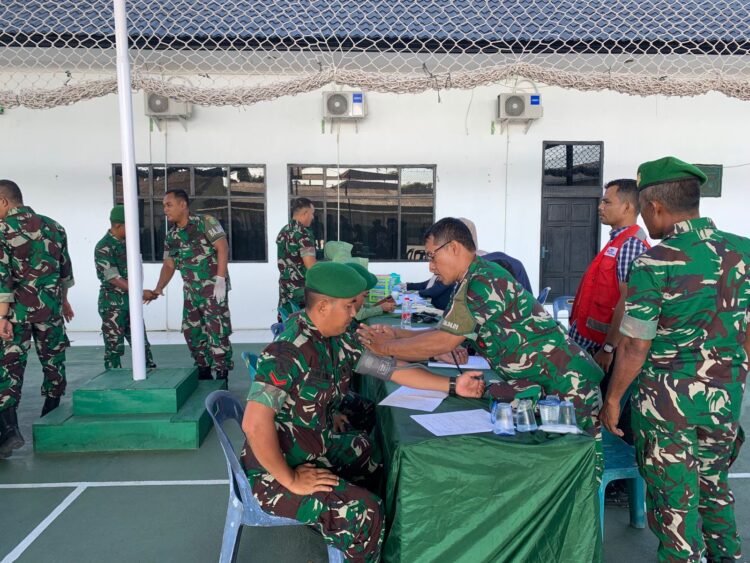 Kodim 0102 Pidie Gelar Donor Darah Sambut HUT Ke-80 TNI