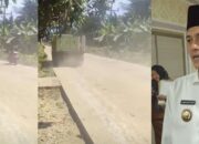 Warga Tantang Bupati H. Mirwan, Turun Tinjau Jalan Berdebu Dan Lumpur