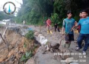 Jalur Sidimpuan-Medan Amblas Di Sipirok, Roda 6 Dilarang Melintas