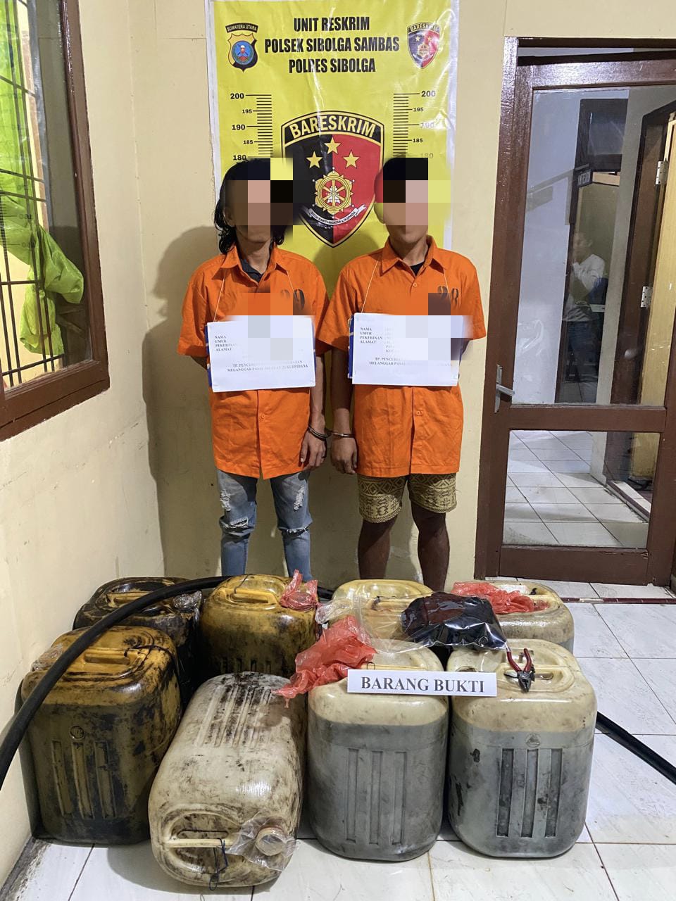 Bobol Solar PT Pelindo, Dua Pria Di Sibolga Diciduk Polisi, Kerugian Puluhan Juta