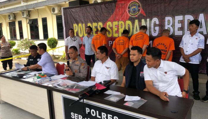 Polres Sergai Bongkar Sindikat Penganiayaan, Kepemilikan Senpi Ilegal Dan Narkoba