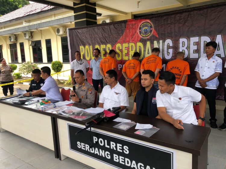 Polres Sergai Bongkar Sindikat Penganiayaan, Kepemilikan Senpi Ilegal Dan Narkoba