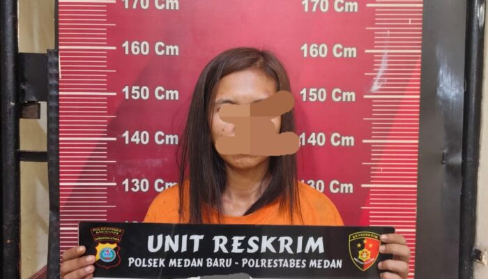 Polsek Medan Baru Ringkus Wanita Bawa Kabur HP Milik Driver Ojol