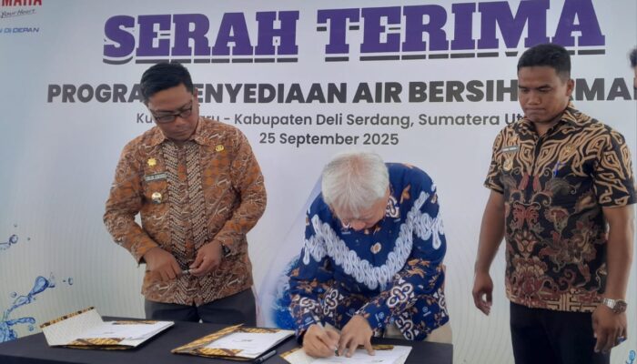 Yamaha Hadirkan Sistem Pengelolaan Air Minum Bersih Di Desa Kutalimbaru