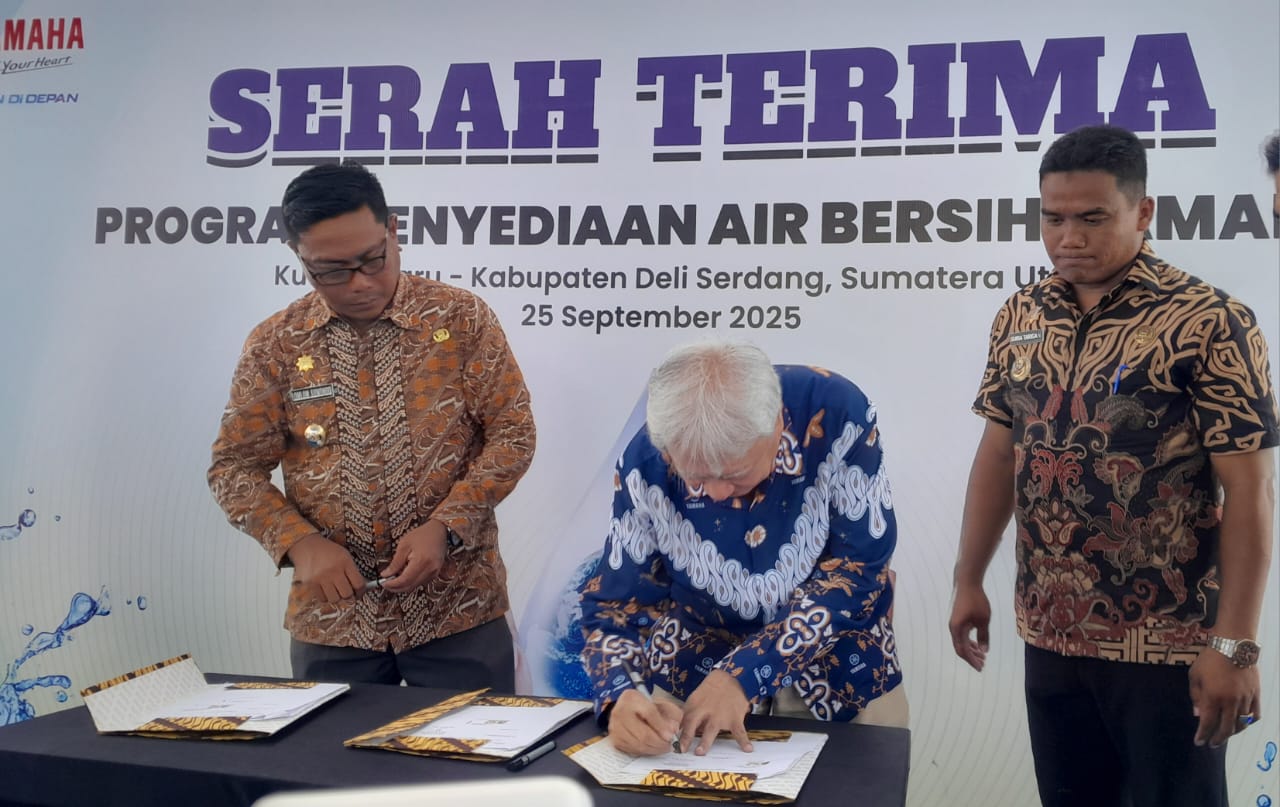 Yamaha Hadirkan Sistem Pengelolaan Air Minum Bersih Di Desa Kutalimbaru