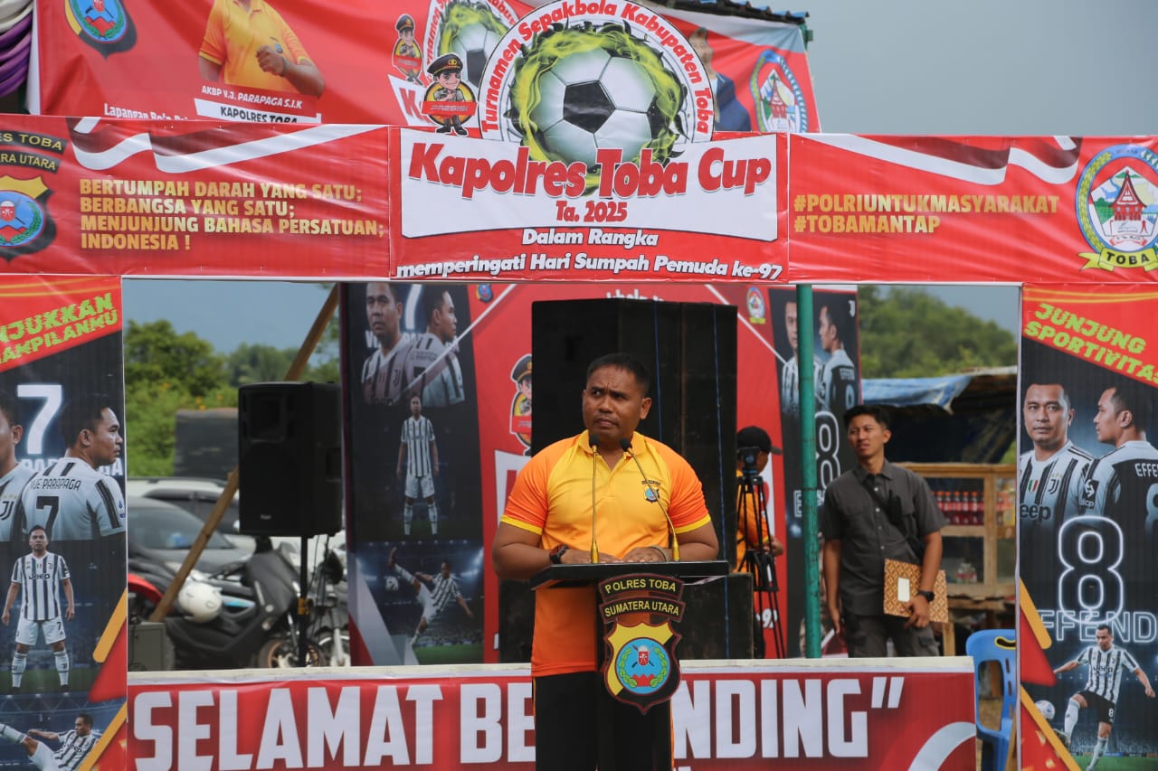 Turnamen Sepakbola Kapolres Toba Cup 2025 Sambut Sumpah Pemuda