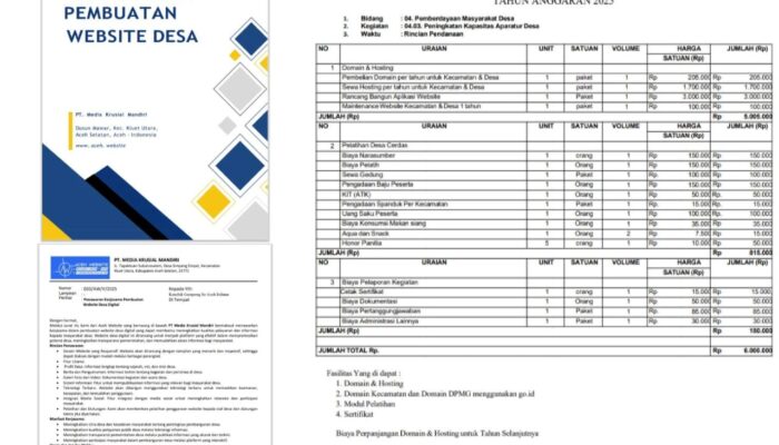 Pembuatan Website Desa Digital Di Aceh Selatan Terindikasi Mark Up