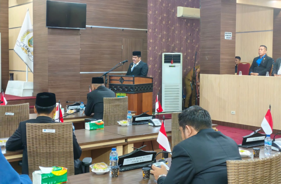 Paripurna DPRK, Wakil Bacakan Pidato Wali Kota Subulussalam