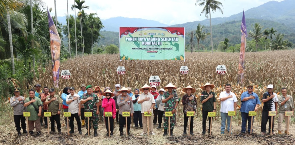 Polres Agara Panen Raya Jagung Serentak Dihadiri Bupati Salim Fakhry