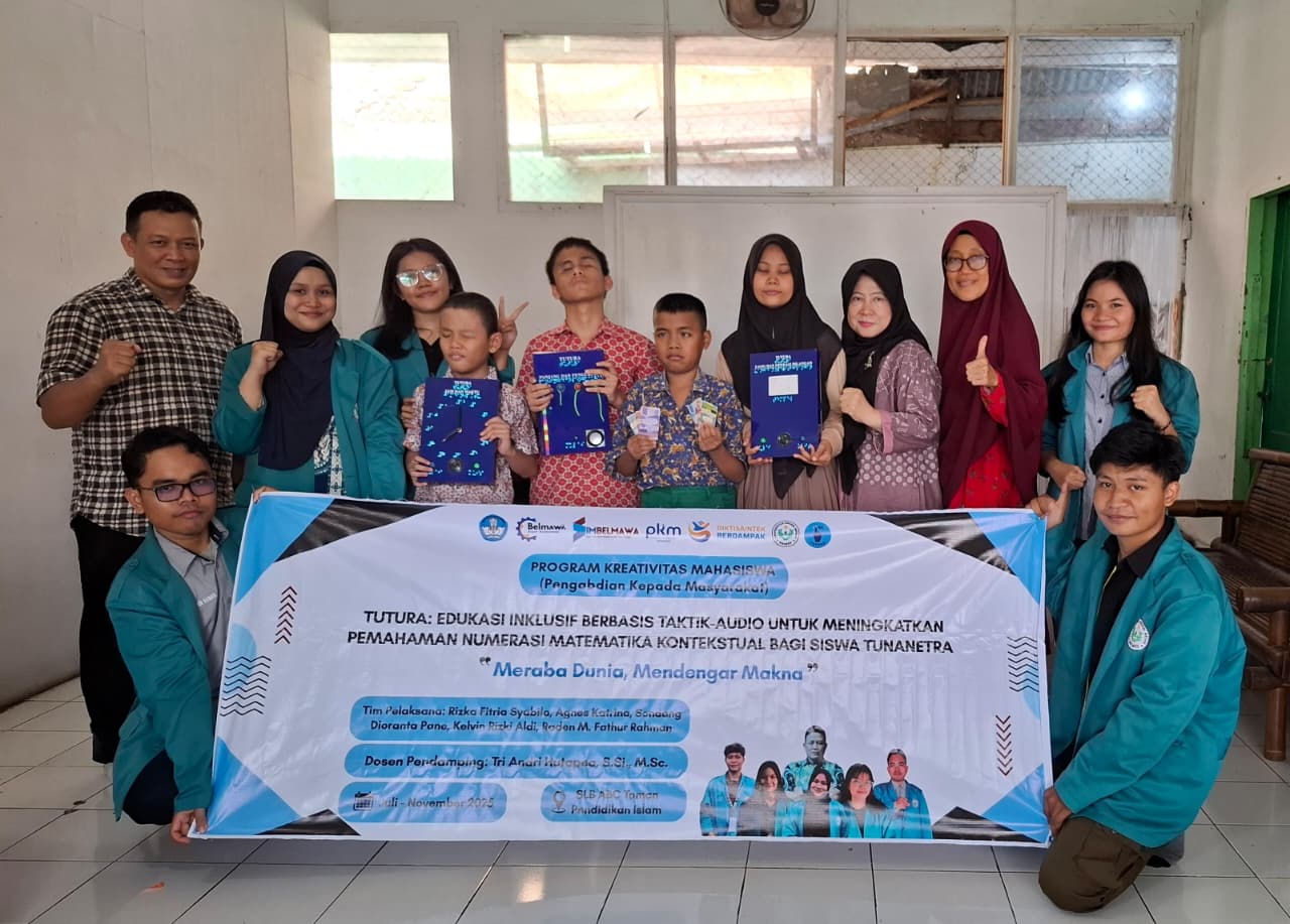 Permudah Siswa Tunanetra Belajar Matematika, Tim PKM-PM Unimed Kembangkan Media Taktik-Audio TUTURA