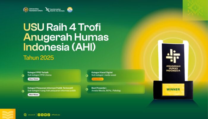 USU Konsisten Berprestasi, Raih 4 Penghargaan Kehumasan Di Ajang Bergengsi AHI 2025