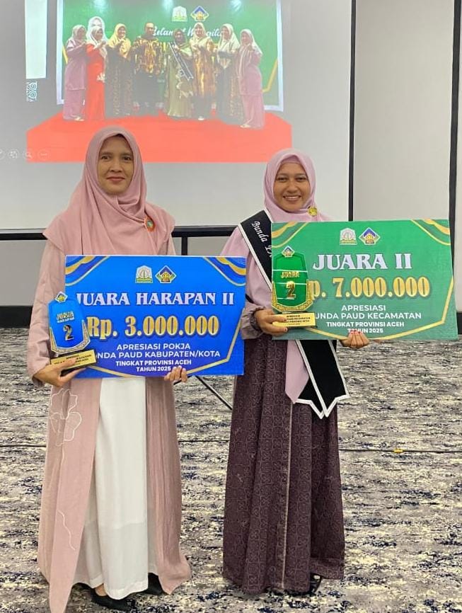 Tampil Maksimal, Aceh Timur Raih Dua Penghargaan Apresiasi Bunda PAUD