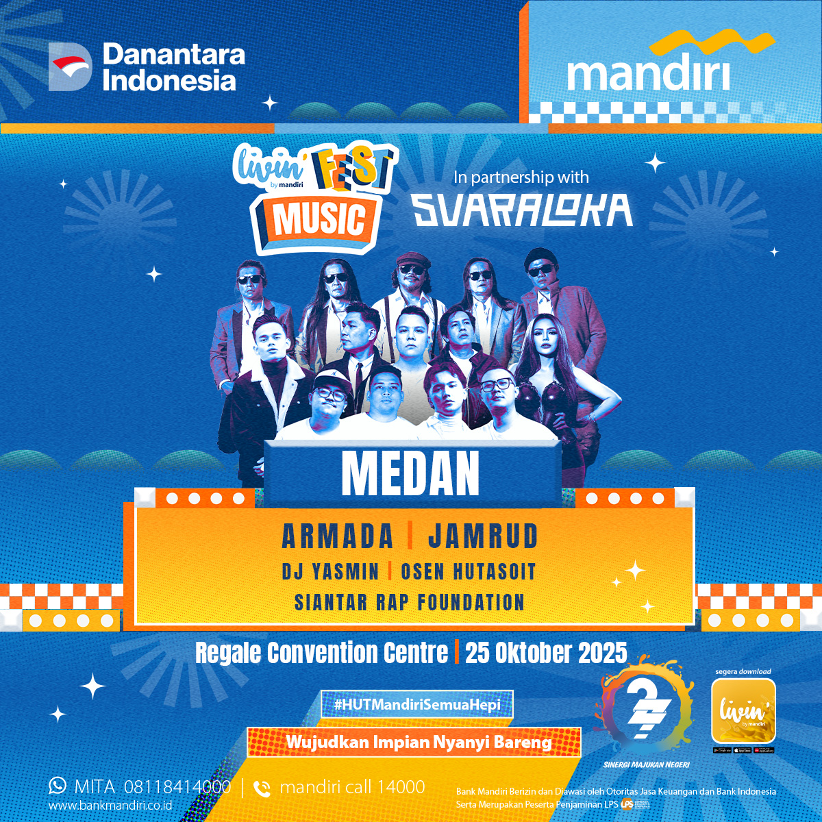 Bank Mandiri Gelar Livin’ Fest 2025 Di Medan, Expo Sinergi Umkm Dan Ekonomi Kreatif