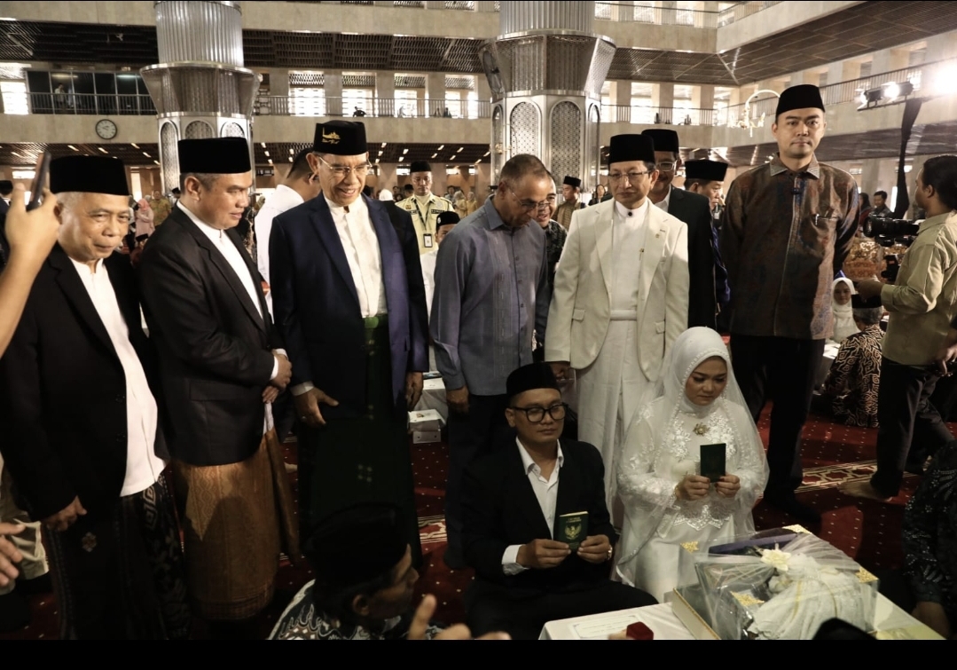 Kemenag Gelar Nikah Fest di Istiqlal, 100 Pasangan Resmi Jalani Akad Massal