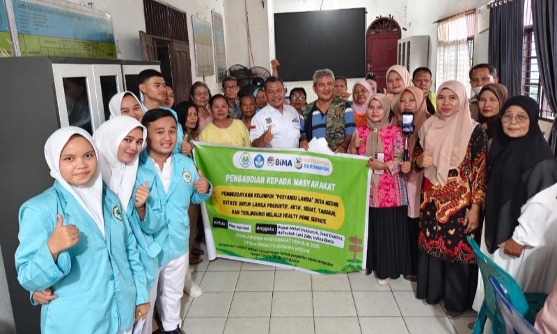 Tim PMP STIKes Binalita Sudama Berdayakan Kelompok “Posyandu Lansia” Desa Medan Estate