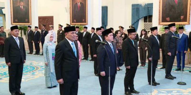 Daftar Lengkap Menteri, Wamen Dan Pejabat Yang Dilantik Prabowo Hari Ini