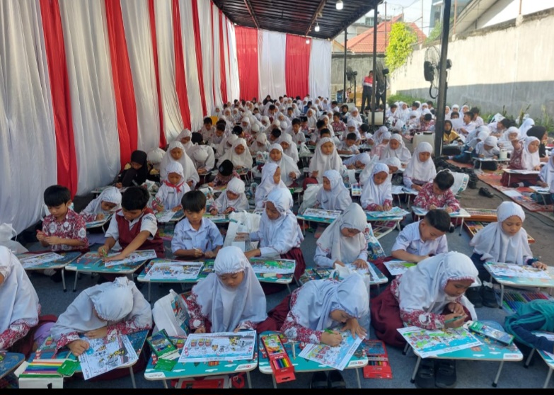 Lomba Mewarnai Pertamina Enduro Nusantara Bicara Hadirkan Semangat Kreativitas Anak SD Muhammadiyah 02 Medan