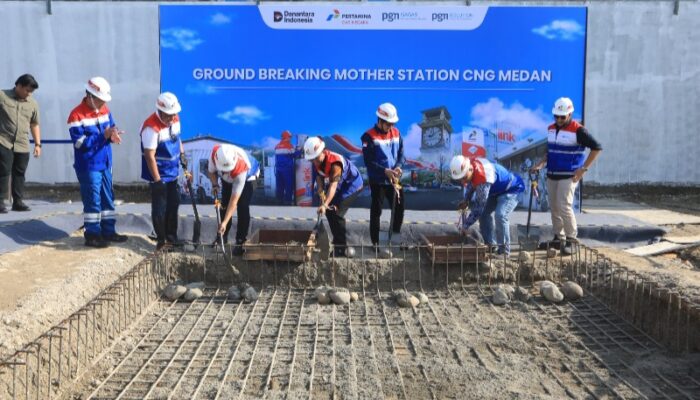 Pertama Di Medan, Zakiyuddin Harahap Ground Breaking Pembangunan Mother Station CNG
