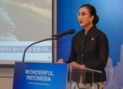 Menteri Pariwisata Widiyanti Putri Wardhana saat menyampaikan sambutan dalam "Tourism Investment Meeting" di Four Seasons Hotel Seoul, Senin (8/9/2025).