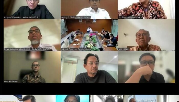 Lindungi Kreativitas Mahasiswa Dan Seniman Daerah, BAP DPD RI Dorong Revisi UU Hak Cipta