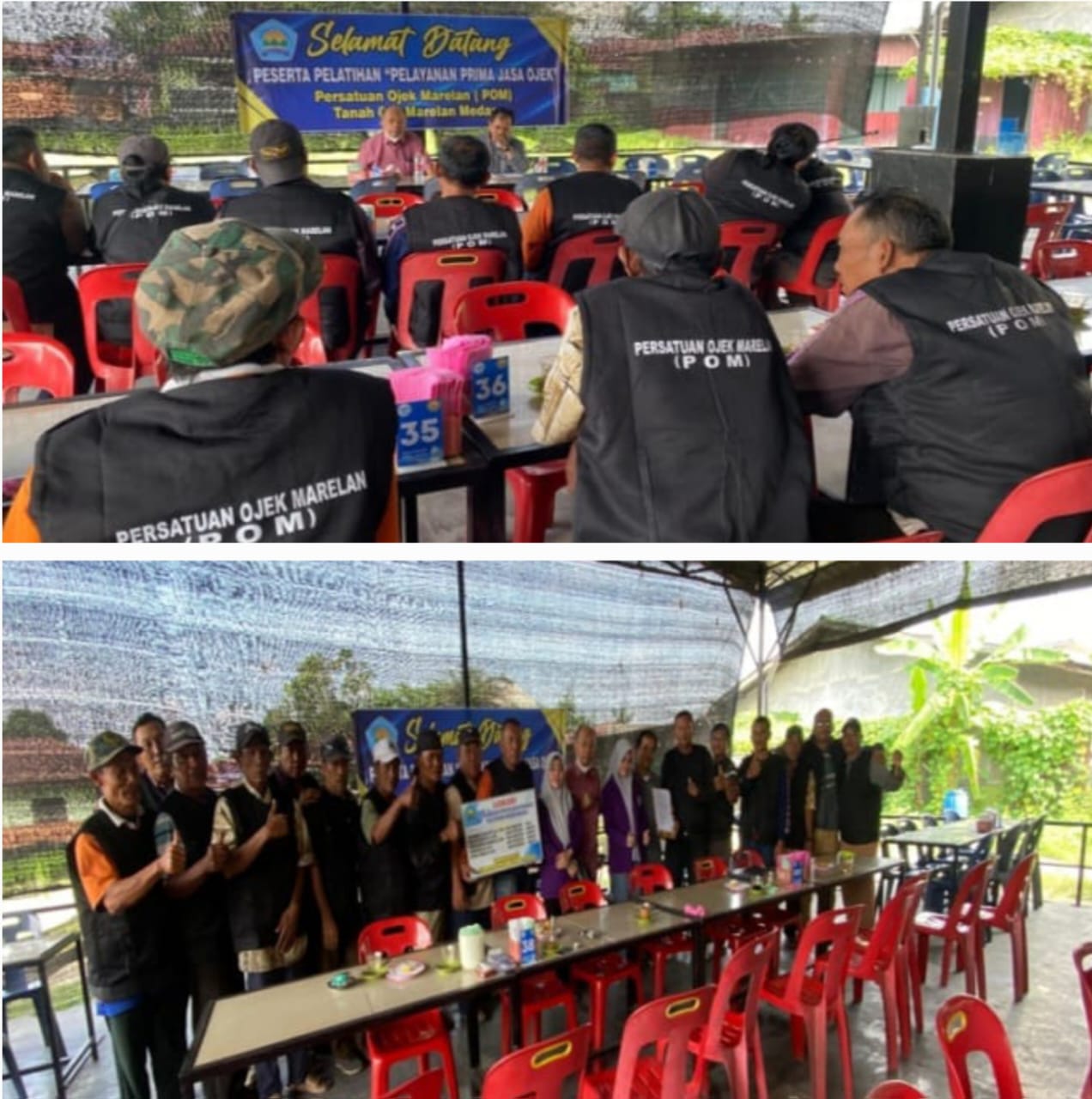 Ojek Pangkalan Marelan Dapat Pelatihan Pelayanan Prima Dari PKM Polmed