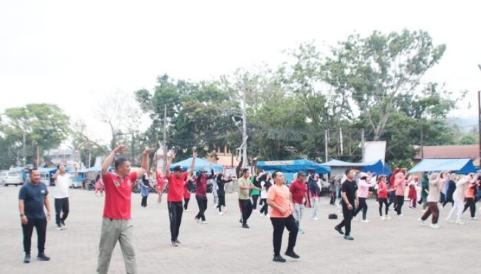 Pemkab Padanglawas Rutin Gelar Senam Untuk Masyarakatkan Olahraga