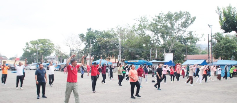 Pemkab Padanglawas Rutin Gelar Senam Untuk Masyarakatkan Olahraga