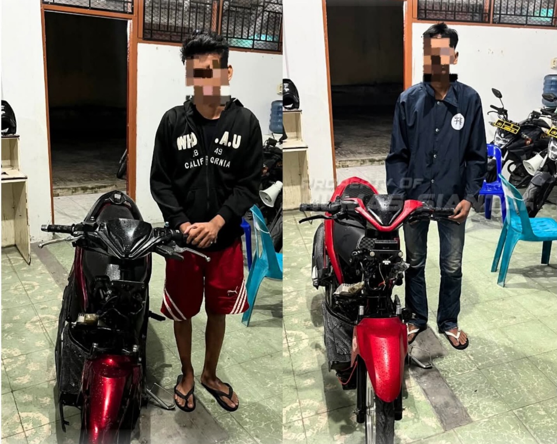 Polres Pematangsiantar Amankan Dua Sepeda Motor Diduga Hendak Balap Liar